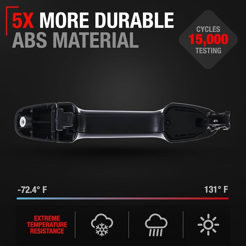 T1A Exterior Front Driver Door Handle - Compatible with 2012-2020 Toyota Yaris, Prius C, Camry, Auris, 86, C-HR; 13-15 Subaru BRZ; 16 Scion FR-S, Scion iM - Primed Black, Plastic - OEM 6921106090 - Image 3